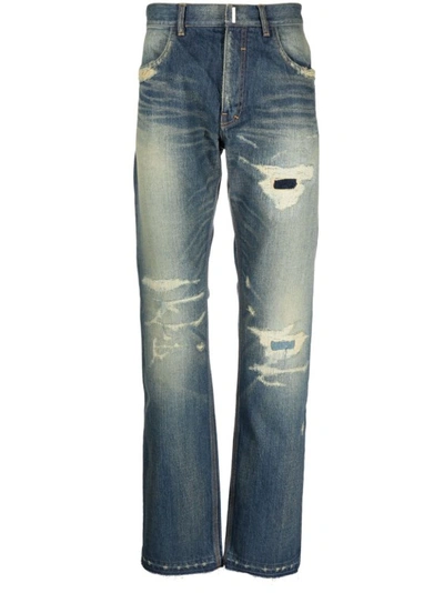 Shop Givenchy Blue Washed Jeans