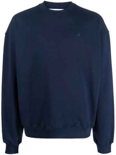 Shop Axel Arigato Blue Cotton Sweatshirt