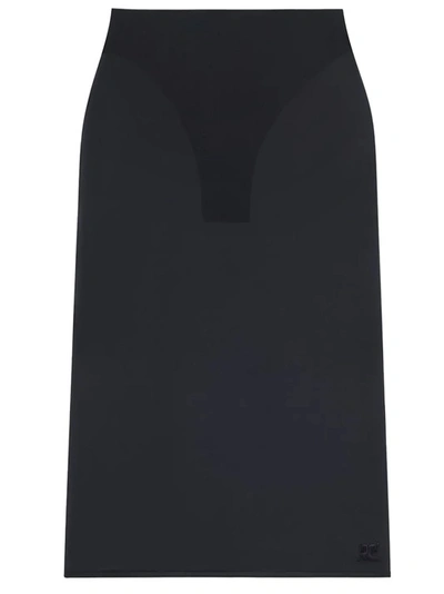 Shop Courrèges Black Nylon Skirt