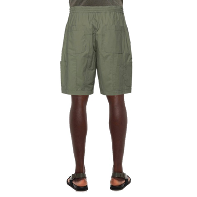 Shop Ambush Green Cotton Bermuda Shorts