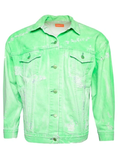 Shop Notsonormal Green Destroyed Daily Jacket