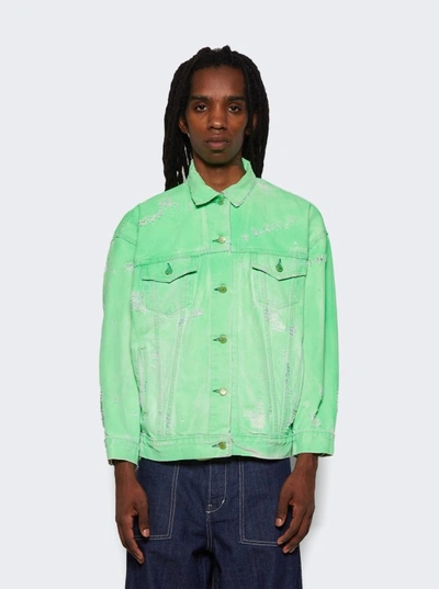 Shop Notsonormal Green Destroyed Daily Jacket