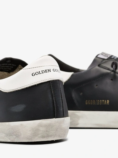 Shop Golden Goose Black Leather Sneakers