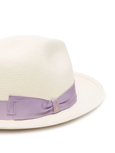 Shop Borsalino Beige Straw Hats In Neutrals