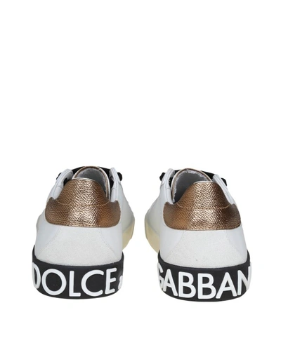 Shop Dolce & Gabbana White Calfskin Low Sneakers