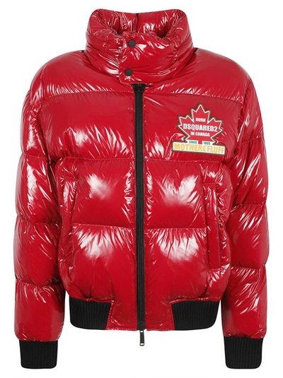 Shop Dsquared2 Bordeaux Down Jacket In Red
