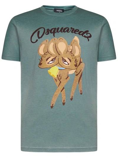 Shop Dsquared2 Green Cool-fit T-shirt
