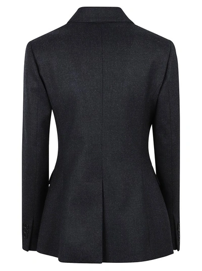 Shop P.a.r.o.s.h Notched-lapels Double-breasted Blazer In Grey