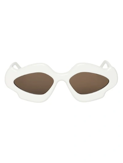 Shop Loewe Paula's Ibiza Flame Sunglasses In White