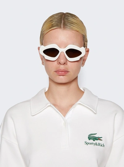 Shop Loewe Paula's Ibiza Flame Sunglasses In White