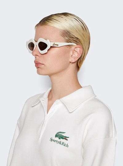 Shop Loewe Paula's Ibiza Flame Sunglasses In White
