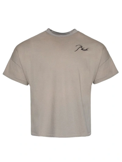 Shop Rhude Reverse T-shirt In Grey