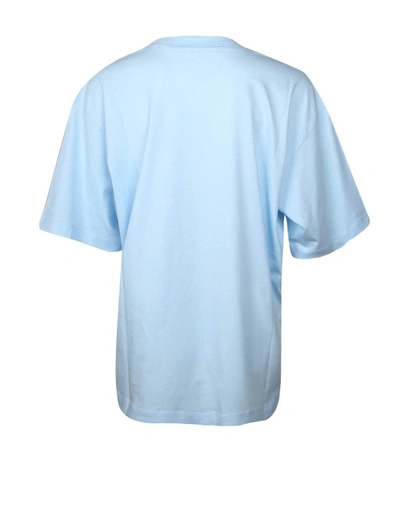 Shop Marni Light Blue Cotton T-shirt