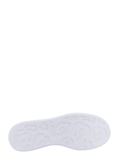 Shop Alexander Mcqueen Curve Tech Print Leather Sneakers In White