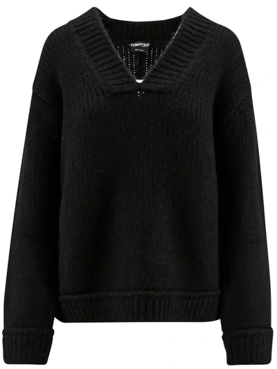 Shop Tom Ford Black Alpaca Blend Sweater