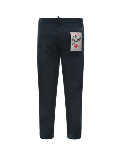 Shop Dsquared2 Cargo Cotton Trouser With Pockets In Black