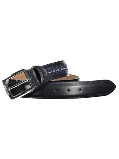 Shop Paul & Shark Blue Cowhide Leather Belt