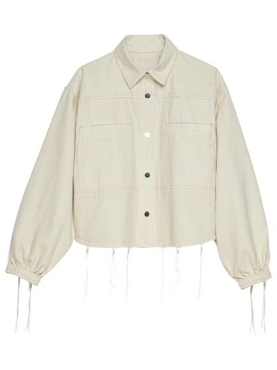 Shop Aeron Jed - Cropped Jacket In White