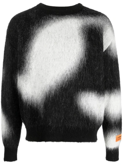 Shop Heron Preston Black Round Neck Sweater