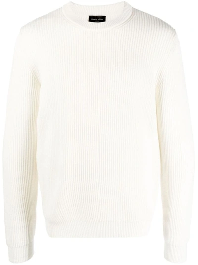 Shop Roberto Collina Beige Wool Sweater In White