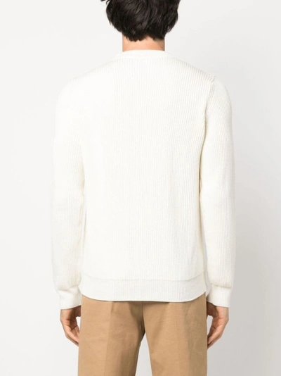 Shop Roberto Collina Beige Wool Sweater In White