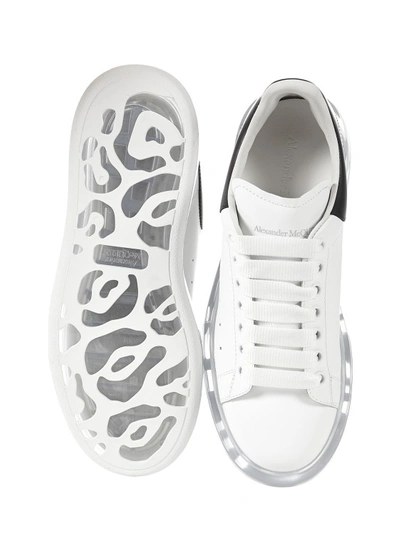 Shop Alexander Mcqueen Larry Sneakers With Transparent Sole In White