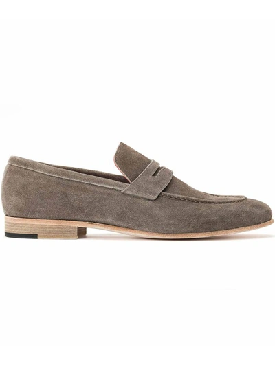 Alexander 1910 Cannes Moccasin - Grey Suede In Grey