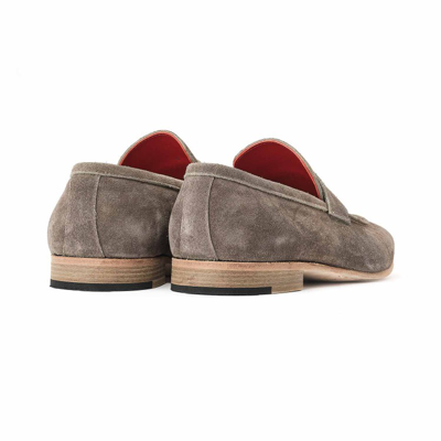 Alexander 1910 Cannes Moccasin - Grey Suede In Grey