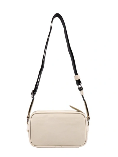 Shop Karl Lagerfeld Recycled Nylon Shoulder Bag With Logo Patch On The Front In White
