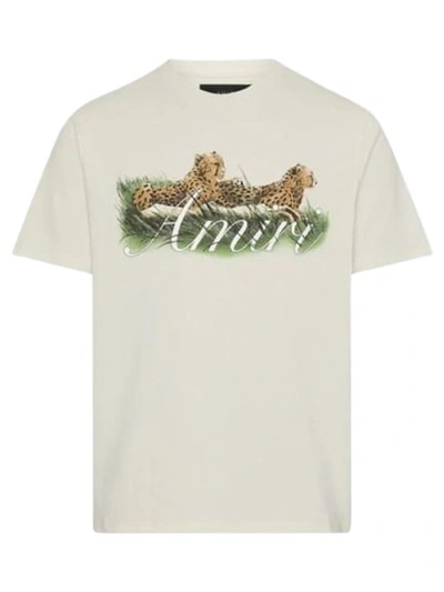 Shop Amiri Cheetah Logo T-shirt In White