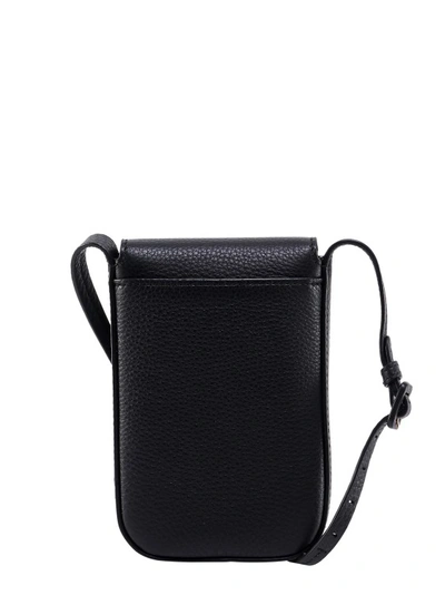 Shop Tory Burch Leather Phone Case In Black