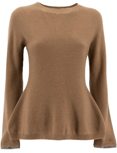 Shop Fabiana Filippi Classic Camel Sweater In Brown