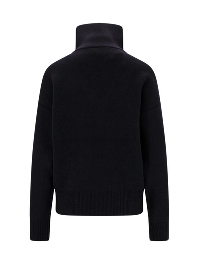 Shop Coperni Wool Sweater With High Collar In Black