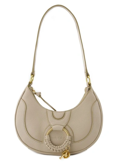 Shop See By Chloé Hana Hobo Bag - Leather - Cement Beige In Neutrals