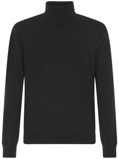Shop Malo Roll-neck Sweater In Black