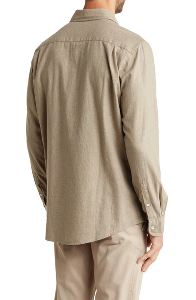 Rodd & Gunn Martinborough Long Sleeve Cotton Button-up Shirt In Cappuccino