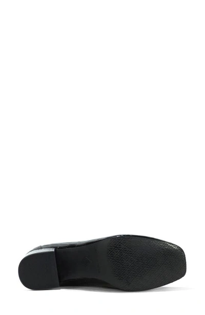 Shop Donald Pliner Kressida Croc Embossed Tassel Loafer In Black