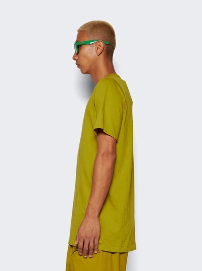 Shop Rick Owens Level T-shirt In Yellow