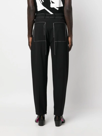 Shop Off-white Stitch Tailored Trousers In Black