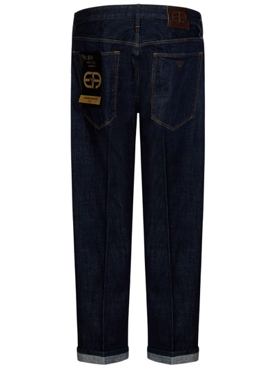 Shop Emporio Armani Dark Blue Denim Jeans