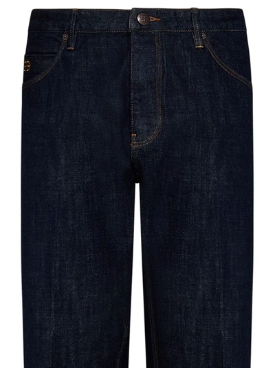 Shop Emporio Armani Dark Blue Denim Jeans