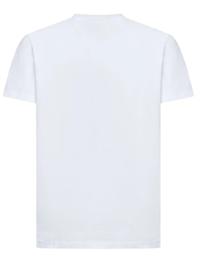 Shop Dsquared2 White Cotton T-shirt With Mini Lettering Print