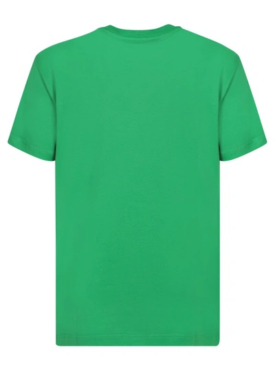 Shop Dolce & Gabbana Cotton Logo Plaque T-shirt From Dolce&gabbana In Green