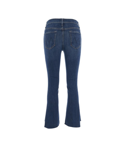 Shop Mother The Insider Crop Step Fray Jeans In Blue