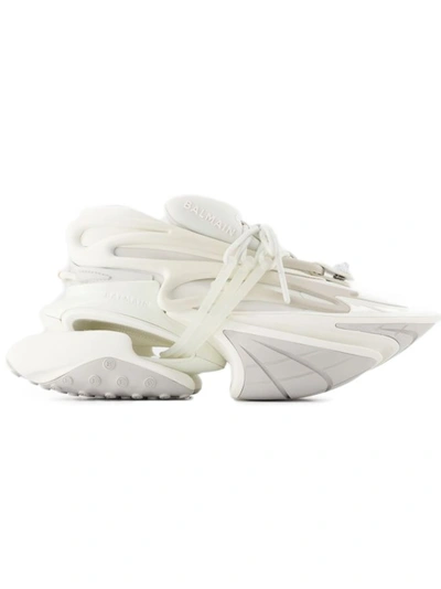 Shop Balmain Unicorn Sneakers - Multi - Leather In White