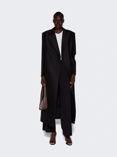Shop The Row Catena Wool And Silk Coat In Black