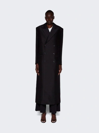 Shop The Row Catena Wool And Silk Coat In Black