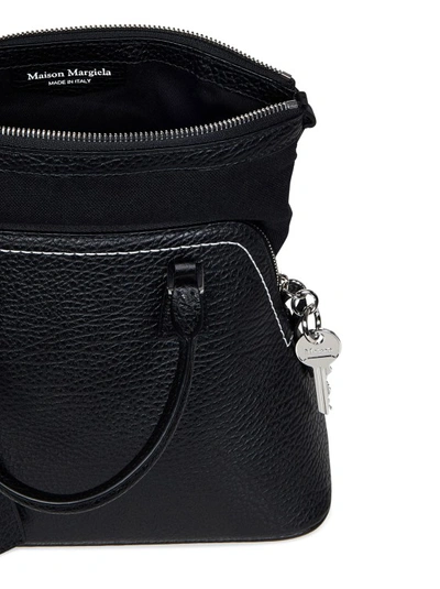 Shop Maison Margiela Black Bovine Leather Shoulder Bag