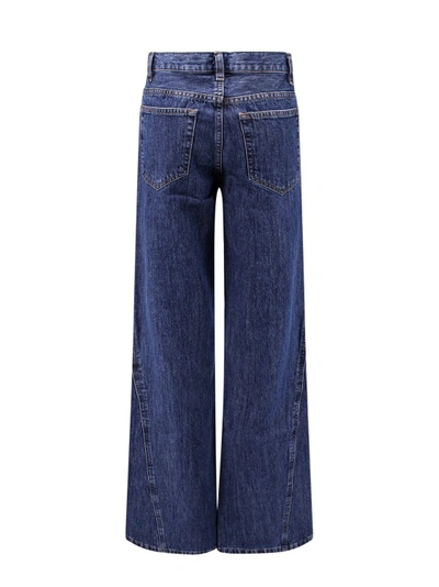 Shop Apc Jeans With Wide Leg In Blue
