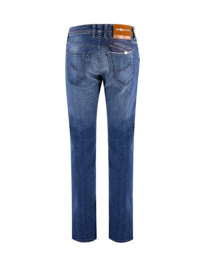 Shop Jacob Cohen Blue Stretch Denim Jeans